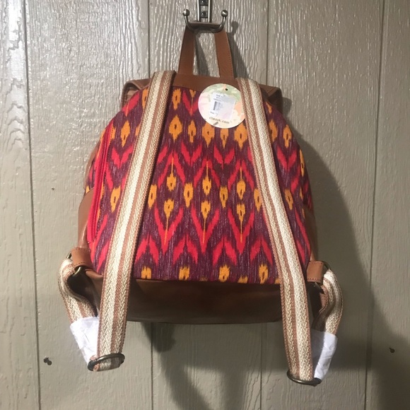 The Sak Backpack Brown Leather/Jute/Cotton Tribal Bag. The Sak NWT backpack - Picture 4 of 4